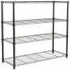 Adjustable Rolling Wire Rack Shelving with Wheels Metal Heavy Duty Storage Racks #1 small image