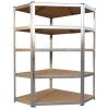 4-Tiers Catering Kitchen Warehouse Shelving Stainless Steel Plastic Food Storage Shelves #2 small image