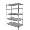Adjustable Rolling Wire Rack Shelving with Wheels Metal Heavy Duty Storage Racks #3 small image