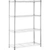 Wholesale chrome metal display rack wire mesh closet shelving with wheels