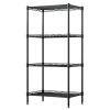 Basics 3-Shelf Shelving Storage Unit, Metal Organizer Wire Rack, Black (23.2L x 13.4W x 30H)
