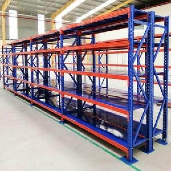 blue metal Adjustable boltless 4-shelf warehouse shelving unit garage storage rack light duty 100kg/layer #2 image