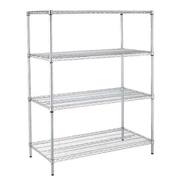 Storage 4 tier commercial adjustable metal steel wire rack heavy duty rolling warehouse industrial stand shelving #3 image
